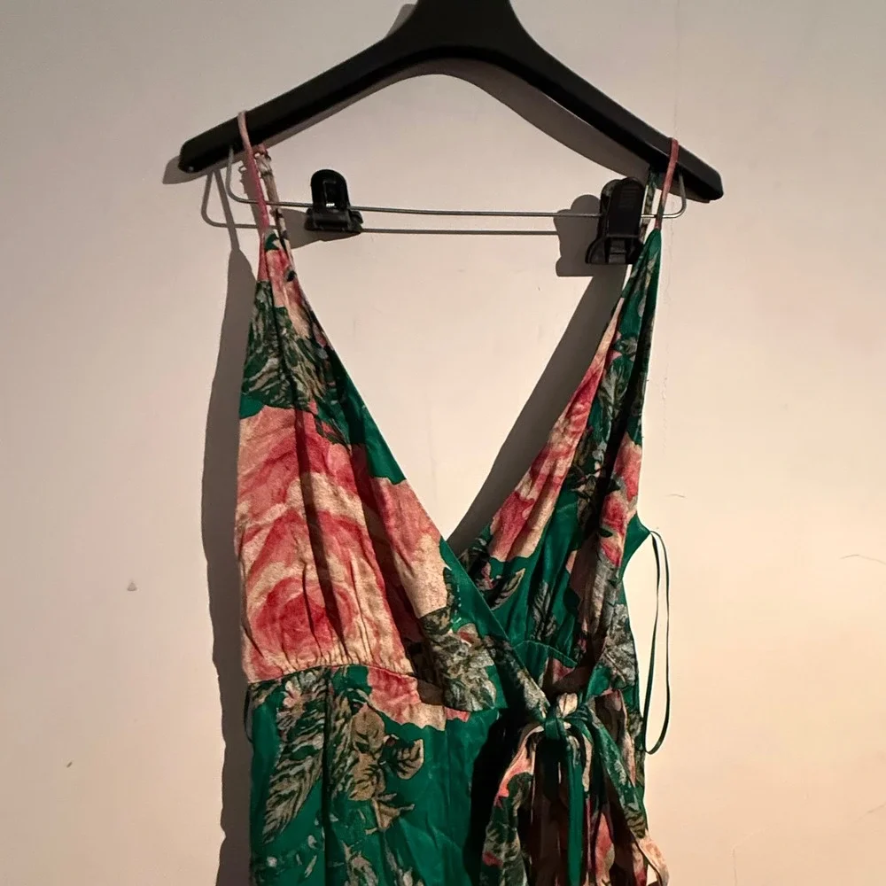 Free People Jumpsuit Cabbage Rose‎ Size 8 Boho Cottagecore Fairy Maximalist - Picture 2 of 7